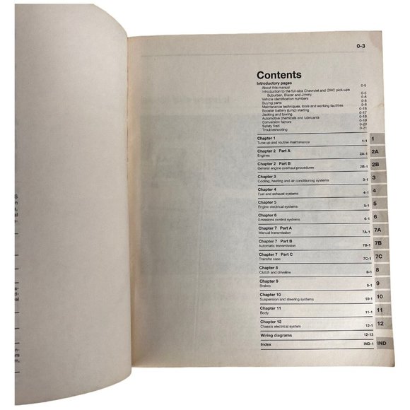 Haynes Chevrolet And GMC Pick Up Truck Repair Manual 2WD 4WD 1988-1998 Suburban - Picture 6 of 12